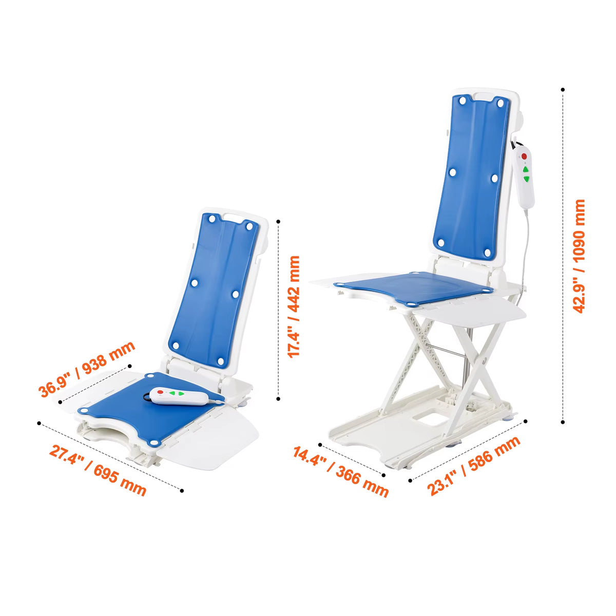 Electric Chair Lift Devices to Lift Elderly off Floor, Height Adjustable, Support up to 310 LBS, for Seniors, Patient
